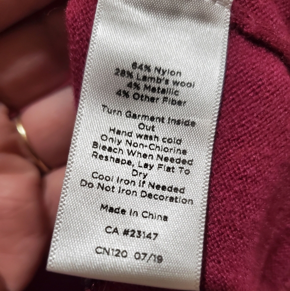 NWOT TALBOTS LAMBS WOOL BLEND MAGNETA SWEATER TINCEL DOTS SIZE S - Picture 4 of 4